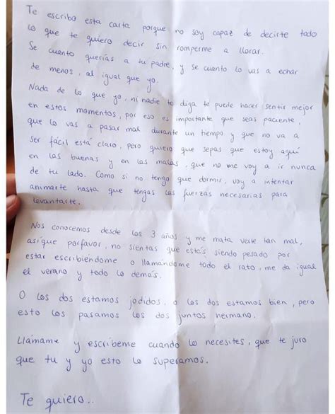 La Conmovedora Carta De Un Joven A Su Amigo Tras El Fallecimiento De Su