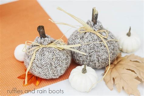 Diy Sock Pumpkin Craft For Fall Ruffles And Rain Boots