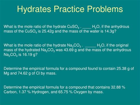 Ppt Hydrates And Molar Volume Of Gases Powerpoint Presentation Free Download Id 3761899