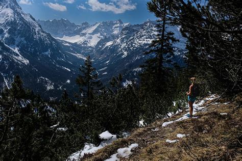 Aussichtsberg Fleischbank Auf Einsamen Pfaden Wandernd Unterwegs Im