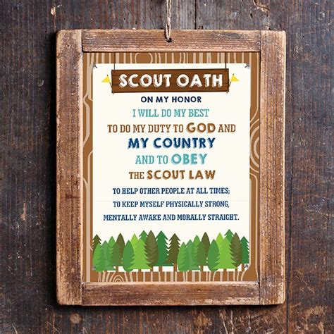 Boy Scout Oath Poster | Home or Hall Boy Scout Poster Trio | Boy scout ...