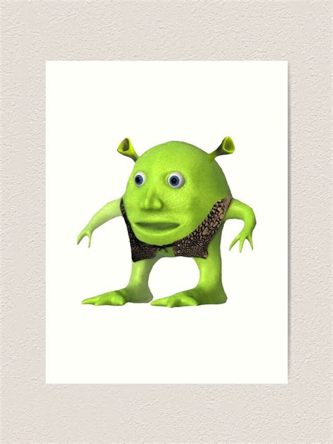 Shrekmike Wazowski Meme Art Print For Sale By Lovelyreverie Redbubble