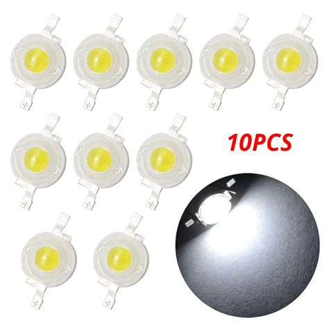 10pcs 1w 3w High Power Led Chip Lamp Bulb 110 120lm Bead Line Emitter