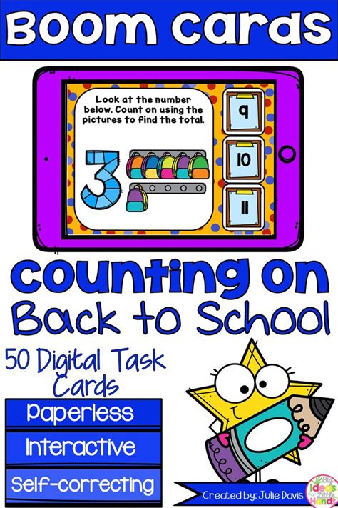 Back To School Counting On Addition Digital Game Boom Cards