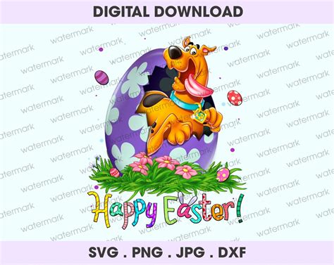 Scooby Doo Easter SVG JPG PNG Dxf Disney Scooby Doo Easter | Etsy