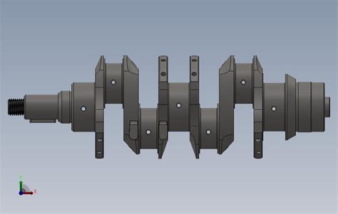 发动机曲轴solidworks 2010模型图纸免费下载 懒石网