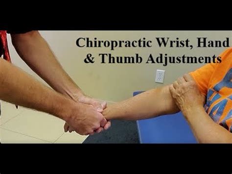 Chiropractic Wrist Hand And Thumb Adjustments YouTube