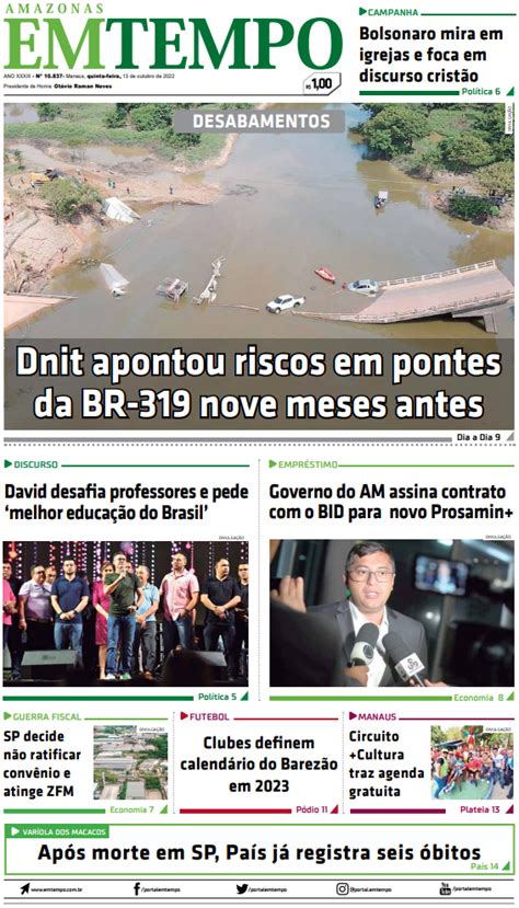 Jornal Em Tempo Quinta Feira 13 De Outubro De 2022 Portal Em Tempo