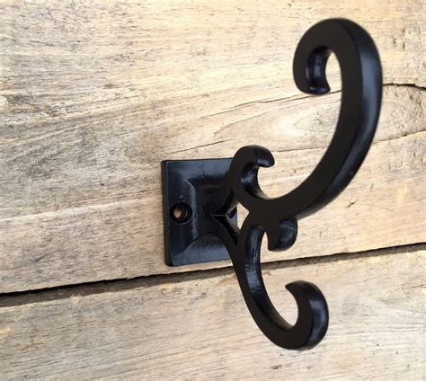 Black Cast Iron Wall Hook