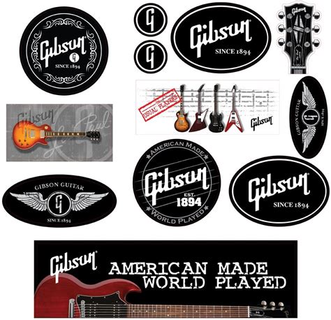 Gibson Branded Vinyl Stickers Zzounds