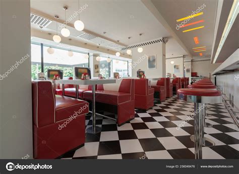 American Diner Restaurant Retro Interior Stock Photo by ©arizanko 256048476