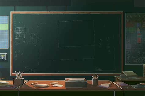 Premium Photo Blackboard Background Cartoon Style