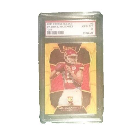 2016 Select Patrick Mahomes 2017 Draft Redemption Gold Prizm RC Graded