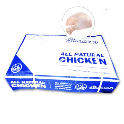 Caja De Cuartos Traseros De Pollo Simmons Kg Lb Supermarket