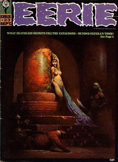 GCD Cover Eerie 23 Comic Books Frank Frazetta Horror Comics