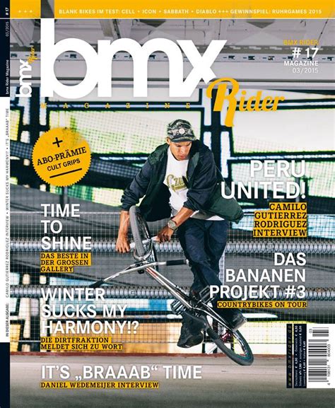 » BMX RIDER Magazine Cover & Interview in Germany Camilo Gutierrez