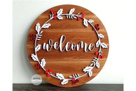 Christmas Welcome Sign Graphic By Joyfulunicorn · Creative Fabrica