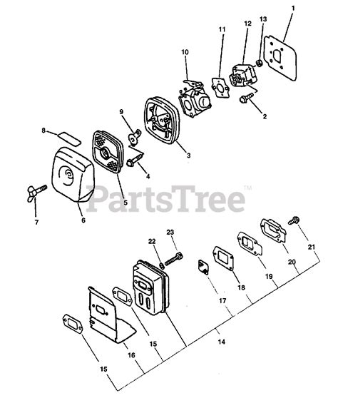 Echo Srm 2100 Sb Echo String Trimmer Type 1 1e Sn 001001 999999 Intake Exhaust Air