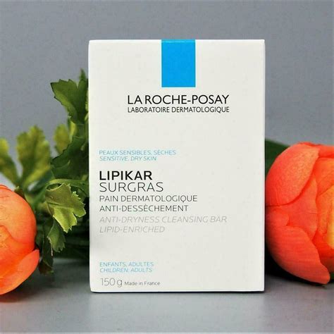 La Roche Posay Lipikar Surgras Cleaning Soap Bar 150g New In Box Exp