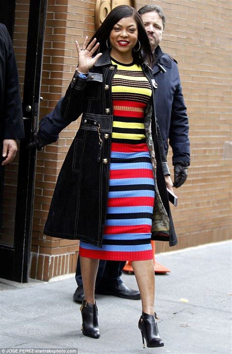 Taraji P Henson Shows Off Her Fit Form In Stripes While On The View P S Fashion Celebrity