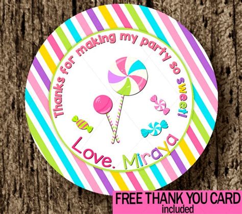 Candyland Label Candyland Sticker Candy Party Printable Etsy Australia