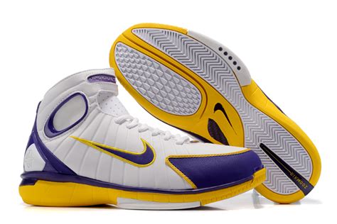 Nike Air Zoom Huarache 2k4 White Purple Yellow Men Basketball Shoes