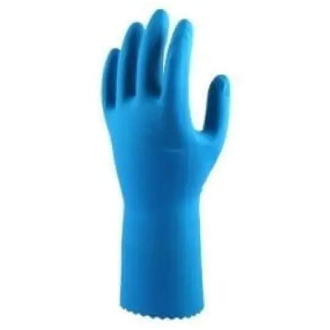 Pomona Blue Rubber Gloves Single Pair Large