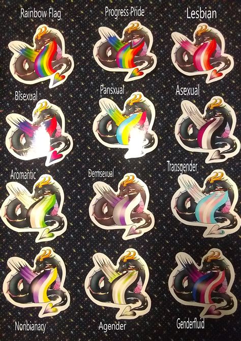 Lgbtq Pride Flag Dragon Sticker Etsy