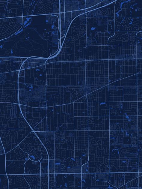 Downers Grove Dark Blue Vector Map Boundless Maps