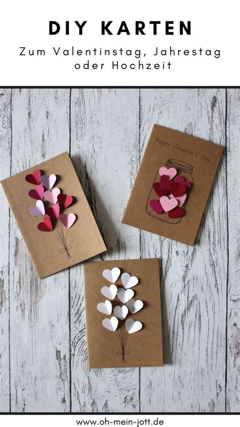 DIY Valentinstag Karten für Liebsten Valentinstag geschenk