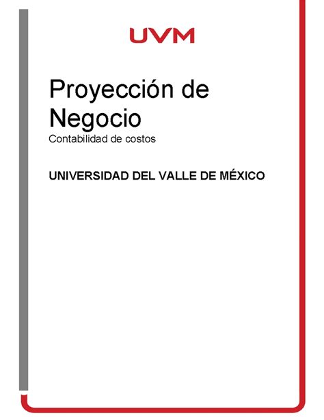 Proyecto Conta Proyección de Negocio Contabilidad de costos