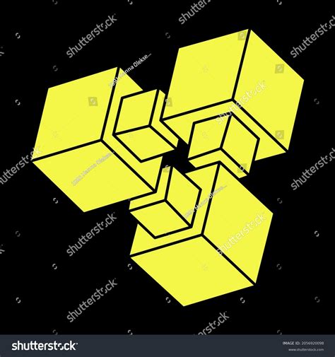 Optical Illusion Figure Escher Style Impossible Stock Vector (Royalty Free) 2056920098 ...