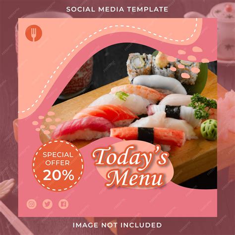 Premium Vector Restaurant Todays Menu Design Instagram Post Template