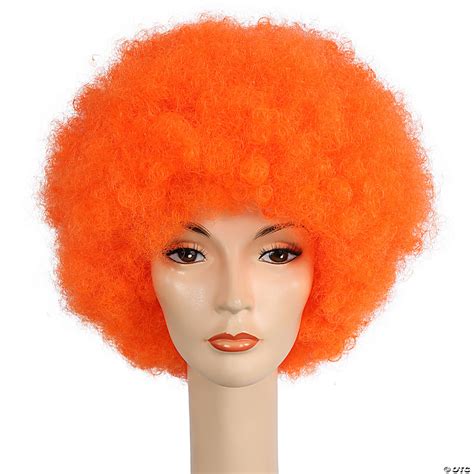 Deluxe Afro Wig Orange Oriental Trading