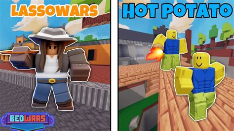 Lasso Wars Hot Potato GAMEPLAY Roblox BedWars YouTube