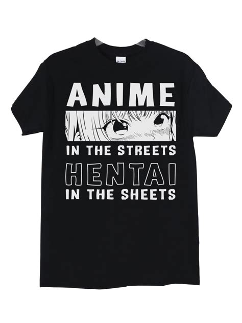 Anime In The Streets Hentai Polera Negra Hombre Poleradicto Poleras Estampadas con Diseño