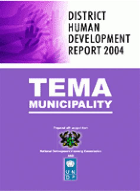 Tema District National Human Development Report Human Development Reports