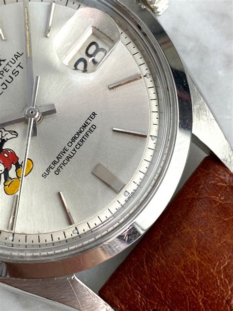 Custom Rolex Datejust Mm Mickey Mouse Dial Vintage Automatic