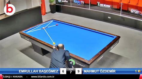 EMRULLAH BAŞEĞMEZ vs MAHMUT ÖZDEMİR 3 BANT BİLARDO 1 ETAP 15 TUR 2022