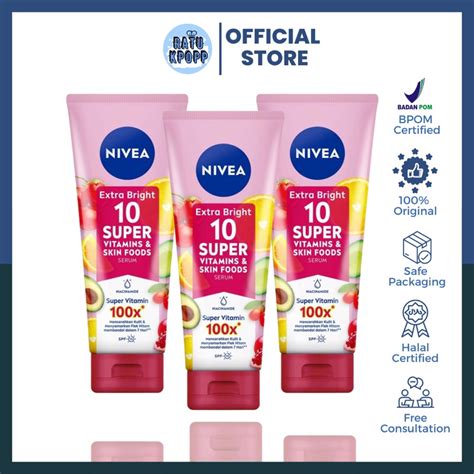 Jual Nivea Extra Bright Body Serum Super Vitamin Skin Food