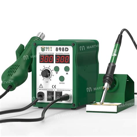 BST 898D 2 In 1 Double Digital Display Hot Air Gun Soldering Station