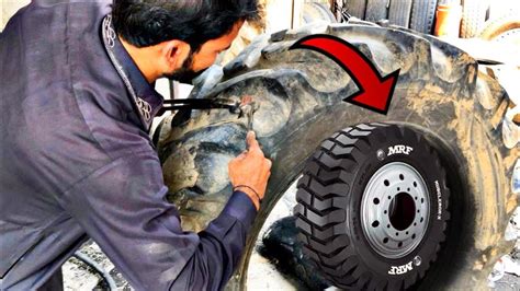 Amazing Repairing Of Monstor Tractor Tire Sidewall Repairing A Hug