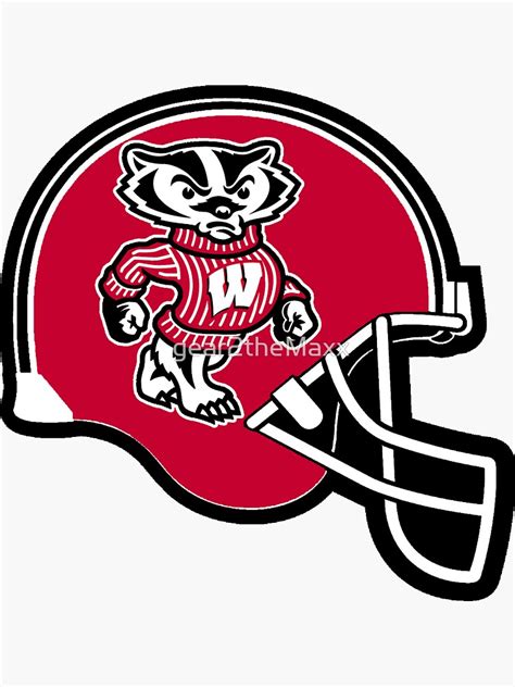 "Wisconsin Badgers Football Helmet" Sticker by gear2theMaxx | Redbubble