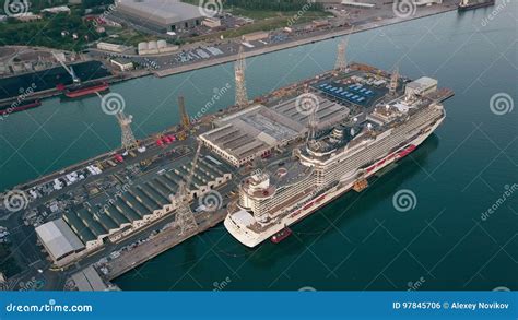 MONFALCONE, ITALY - AUGUST 9, 2017. Aerial View of Unfinished Next ...