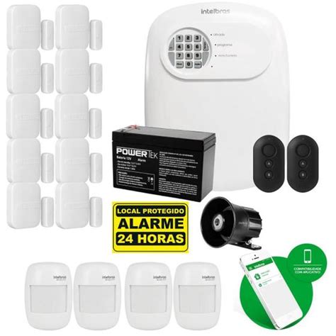 Kit Alarme Intelbras Sensores Sf 10 Magnéticos E 4 Infra Alarme