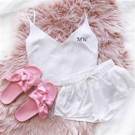 Pijama Feminino Branco Cute Pajama Sets Cute Pjs Cute Pajamas Jolie Lingerie Lingerie Set