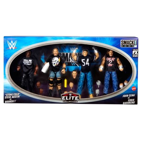 WWE Elite Smackdown 25th Anniversary Action Figure 4 Pack | Smyths Toys ...