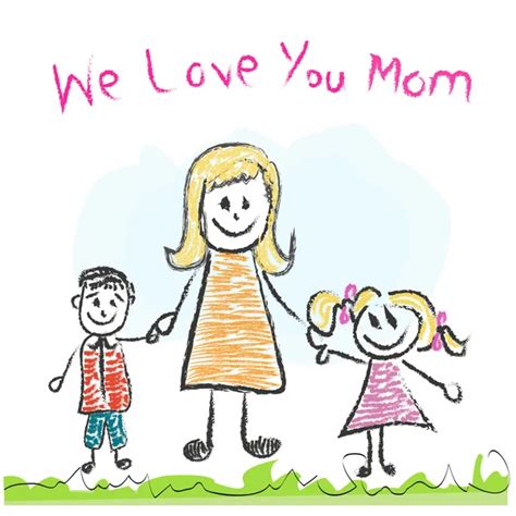 We Love You Mom Royalty Free We Love You Mom Vector Images And Drawings