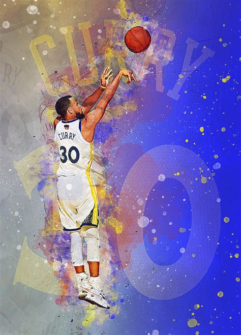 Stephen Curry Warriors Mixed Media Digital Art By Elite Editions Pixels