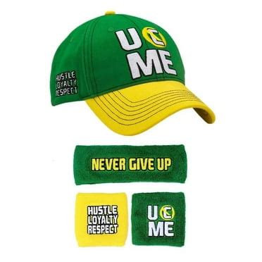 John Cena Earn The Day Green Yellow Headband Wristbands Set - Walmart.com